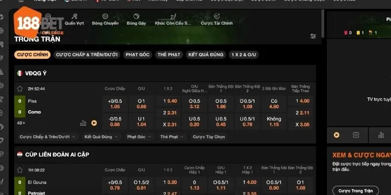 Khái quát chung thông tin về thể thao 188bet